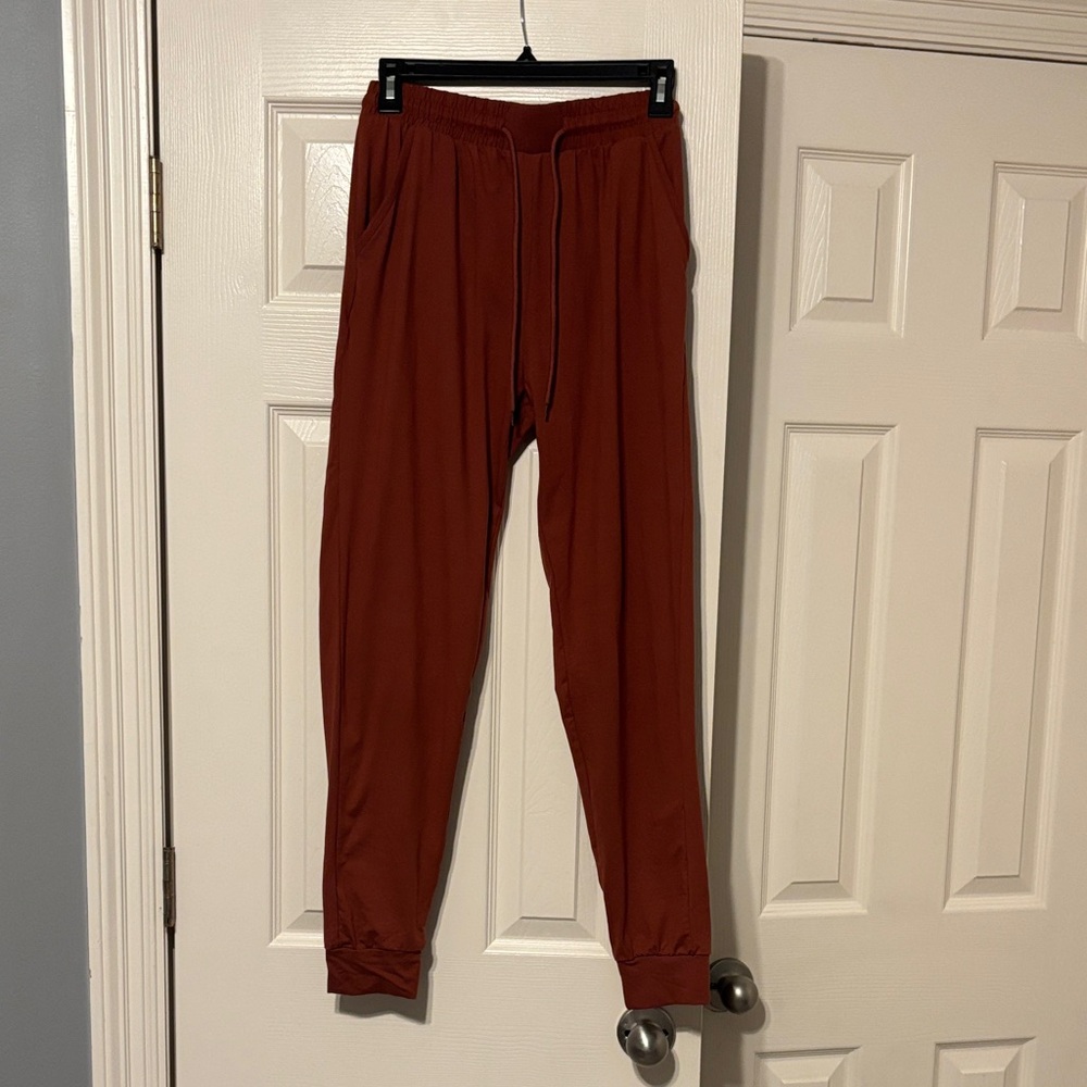 Amazon Women's Rust Red Track Joggers